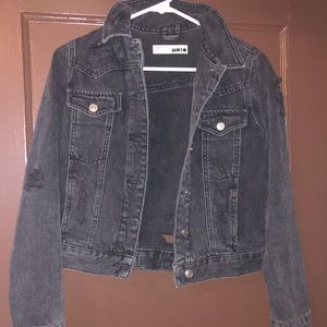 Topshop moto grunge jean jacket